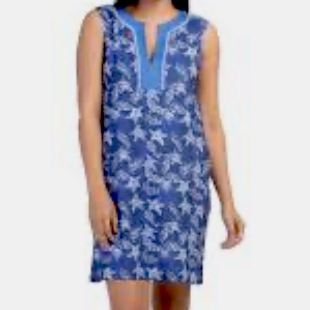 CABANA LIFE Blue Dress Coastal Seastar Starfish UPF 50 Swim Cover Up Tunic NWT - Picture 9 of 9